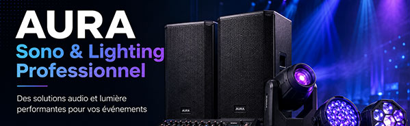 AURA : matériel sono et lighting professionnel disponible chez TUS en Tunisie